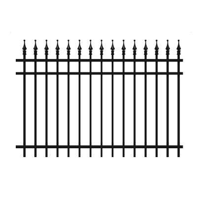 Easy Installation Black Steel Anti Rust Fence Outdoor Iron Fence For Residential Steel Fence Galvanized