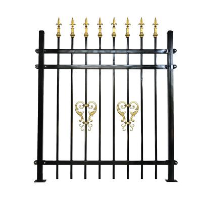 Easy To Install Security Design Hot Dipped Galvanized Metal Wrought Iron Fence Zinc Steel Fence Panels