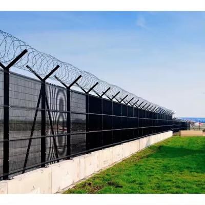 Welded Wire Mesh Airport Fencing Anti Theft Anti Cut Steel Prison Fence